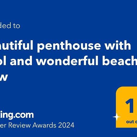 Beautiful Penthouse With Pool And Wonderful Beach View Oliva Eksteriør bilde